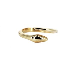 Julie Nolan Catbird brass snake wraparound ring